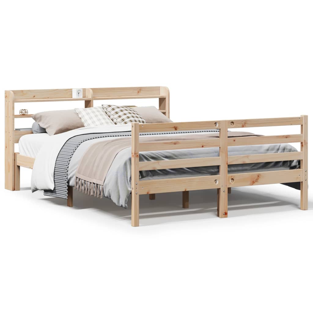 Bed Frame with Headboard without Mattress 140x190 cm